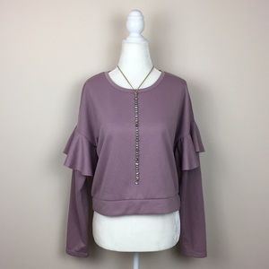 Romeo & Juliet Couture - Ruffle Long Sleeve Shirt